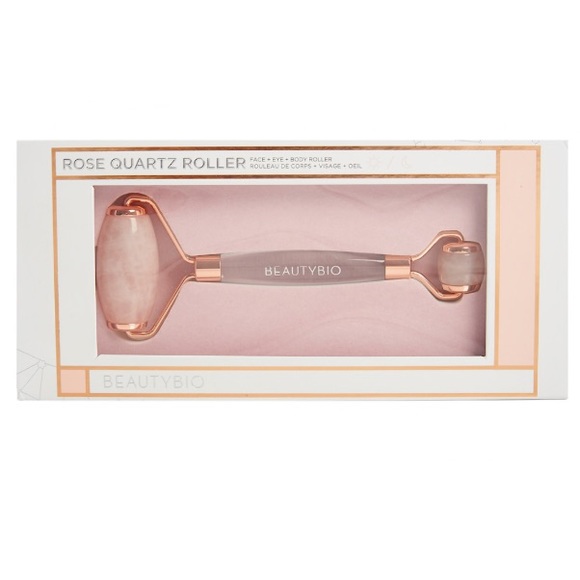 New BeautyBio Rose Quartz Dual Ended Roller - Picture 3 of 11
